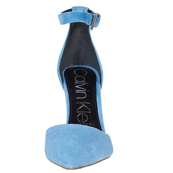 🆕NWOT Calvin Klein Womens Suede Ankle Strap Heels - Picture 4 of 14